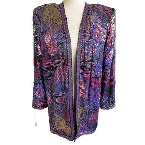 VTG 80’s Diane Freis Original cardigan hand embroidered